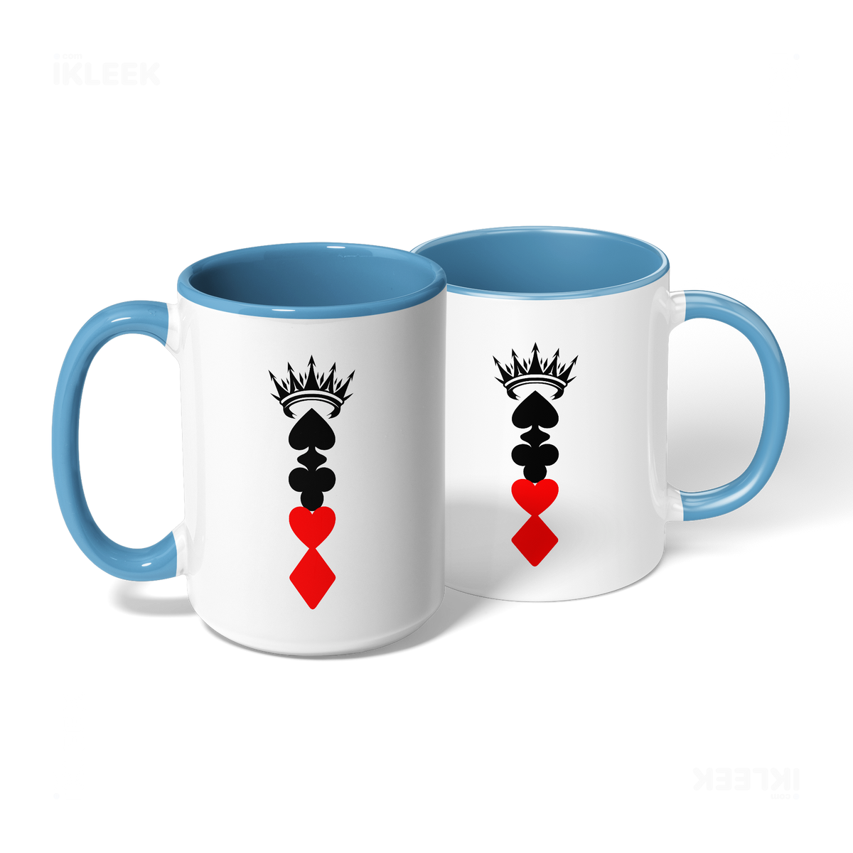RoyalSuitStack Ceramic Mug 08 White Lightblue