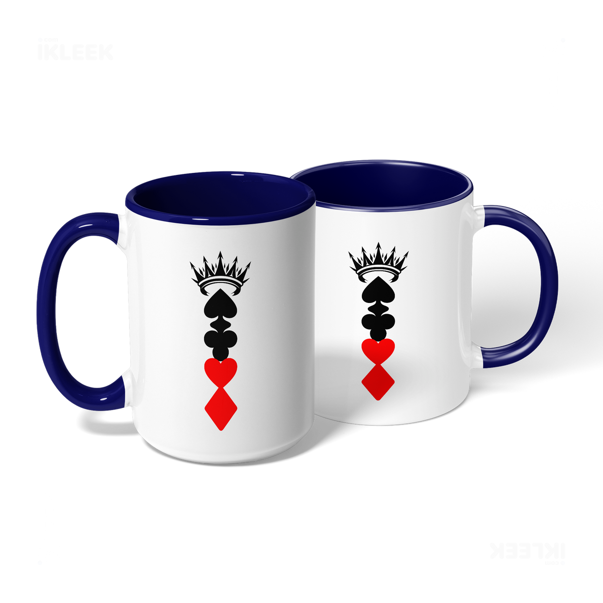 RoyalSuitStack Ceramic Mug 08 White Navy