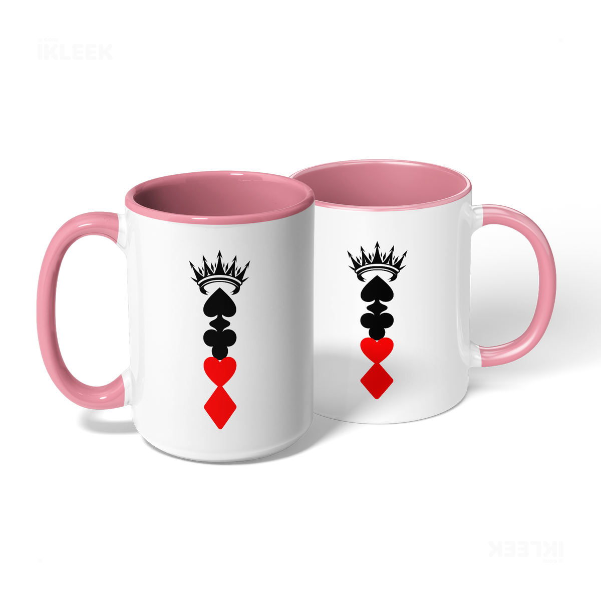 RoyalSuitStack Ceramic Mug 08 White Pink