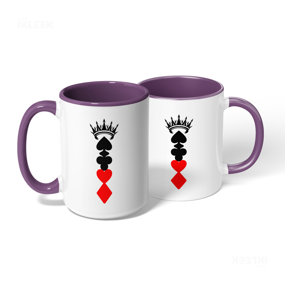 RoyalSuitStack Ceramic Mug 08 White Purple