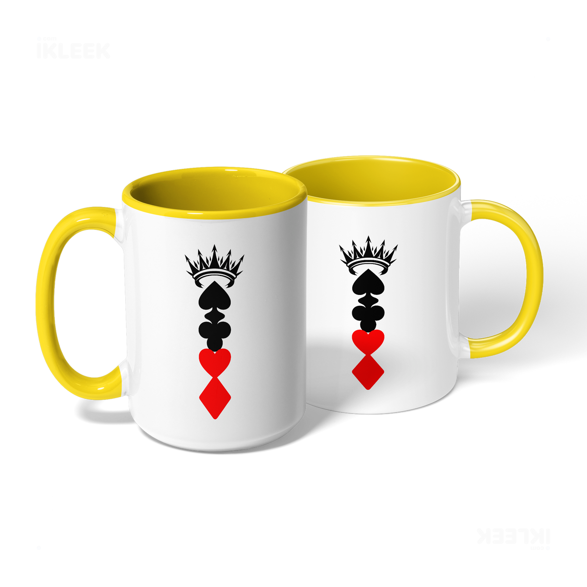RoyalSuitStack Ceramic Mug 08 White Yellow