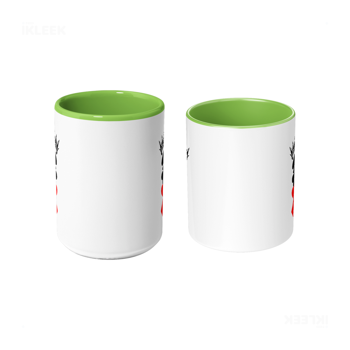 RoyalSuitStack Ceramic Mug 09 White Lightgreen
