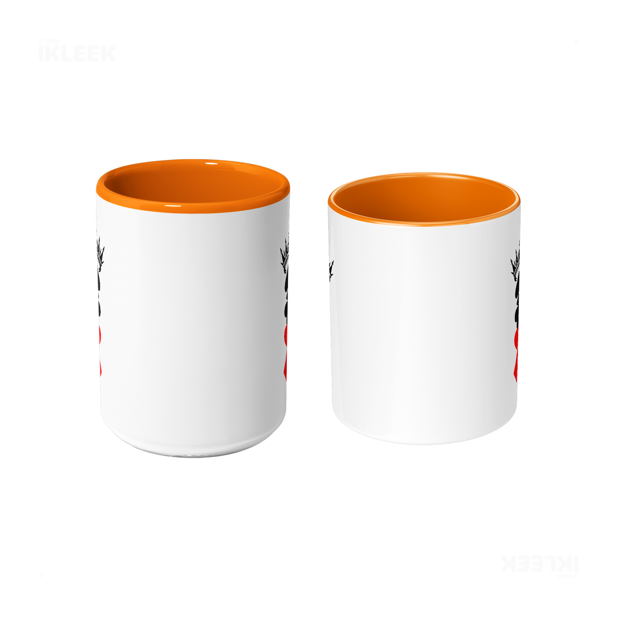 RoyalSuitStack Ceramic Mug 09 White Orange