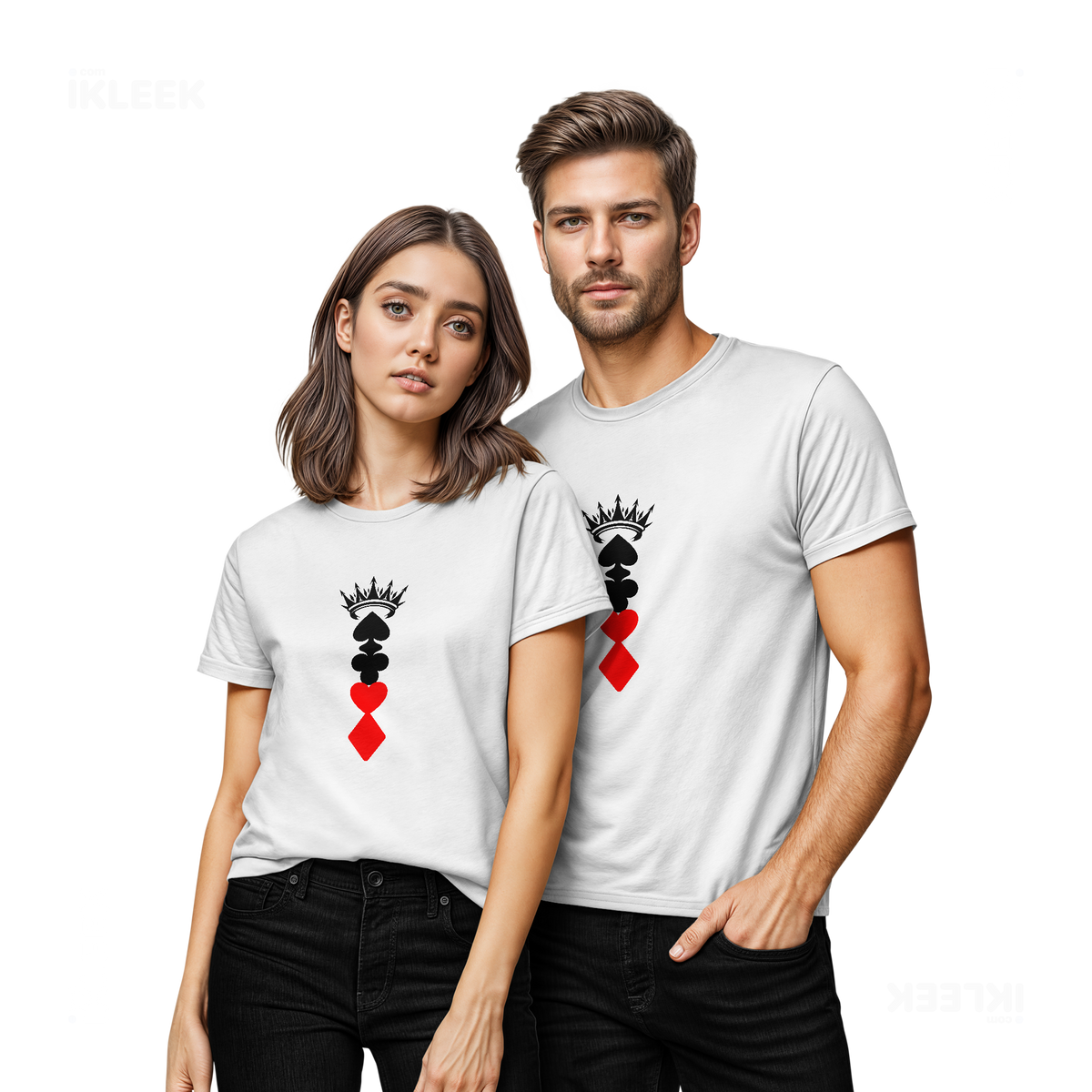 RoyalSuitStack Couple T Shirt 02 White