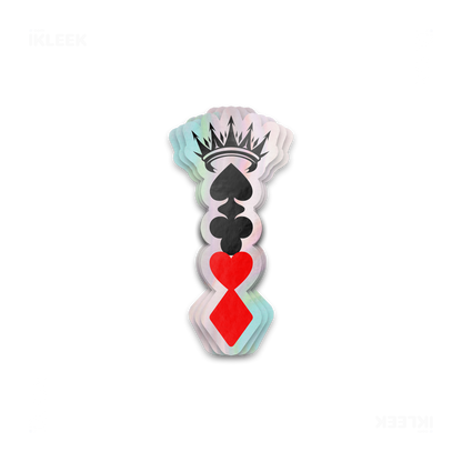 RoyalSuitStack Die Cut Holographic Sticker 01
