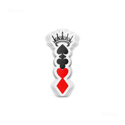 RoyalSuitStack Die Cut Outdoor Sticker 01 White