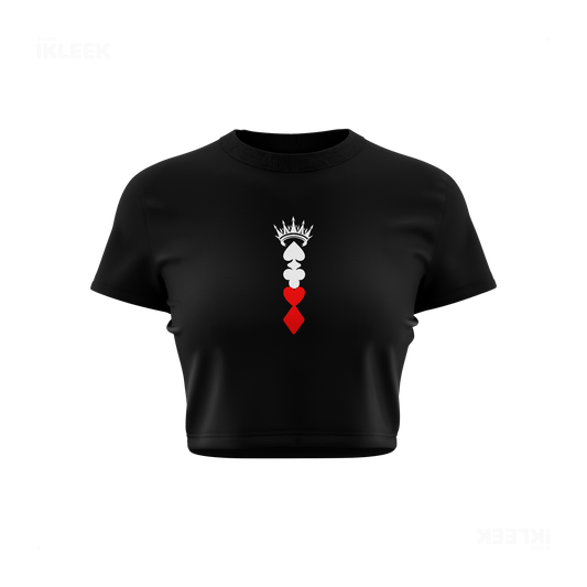 RoyalSuitStack Fitted Crop Top 01 Black
