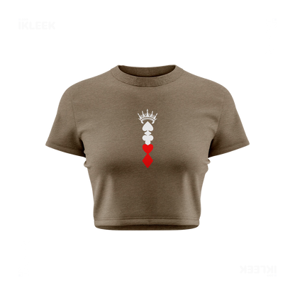 RoyalSuitStack Fitted Crop Top 01 Heather Olive