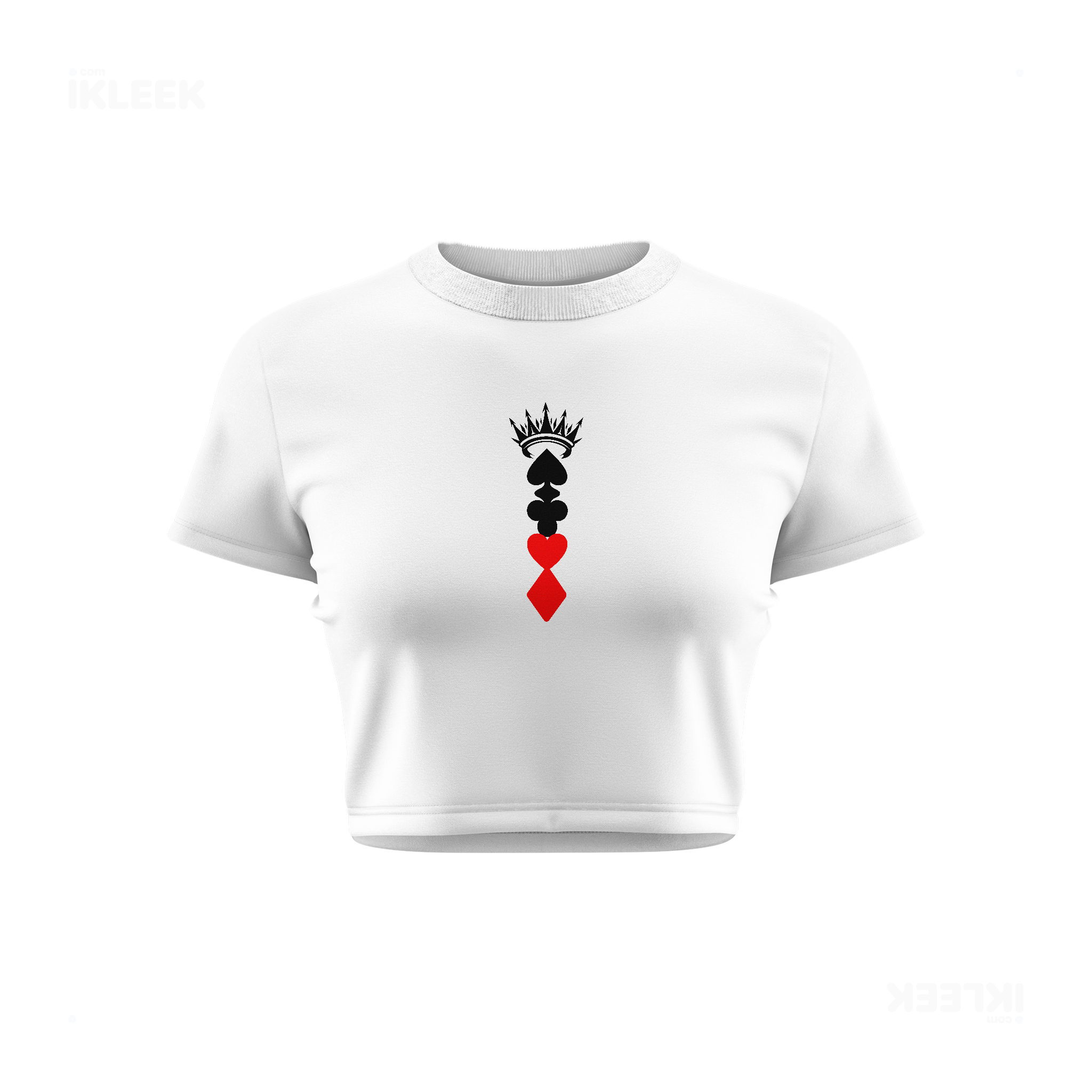RoyalSuitStack Fitted Crop Top 01 White
