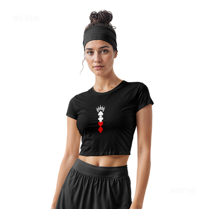 RoyalSuitStack Fitted Crop Top 02 Black
