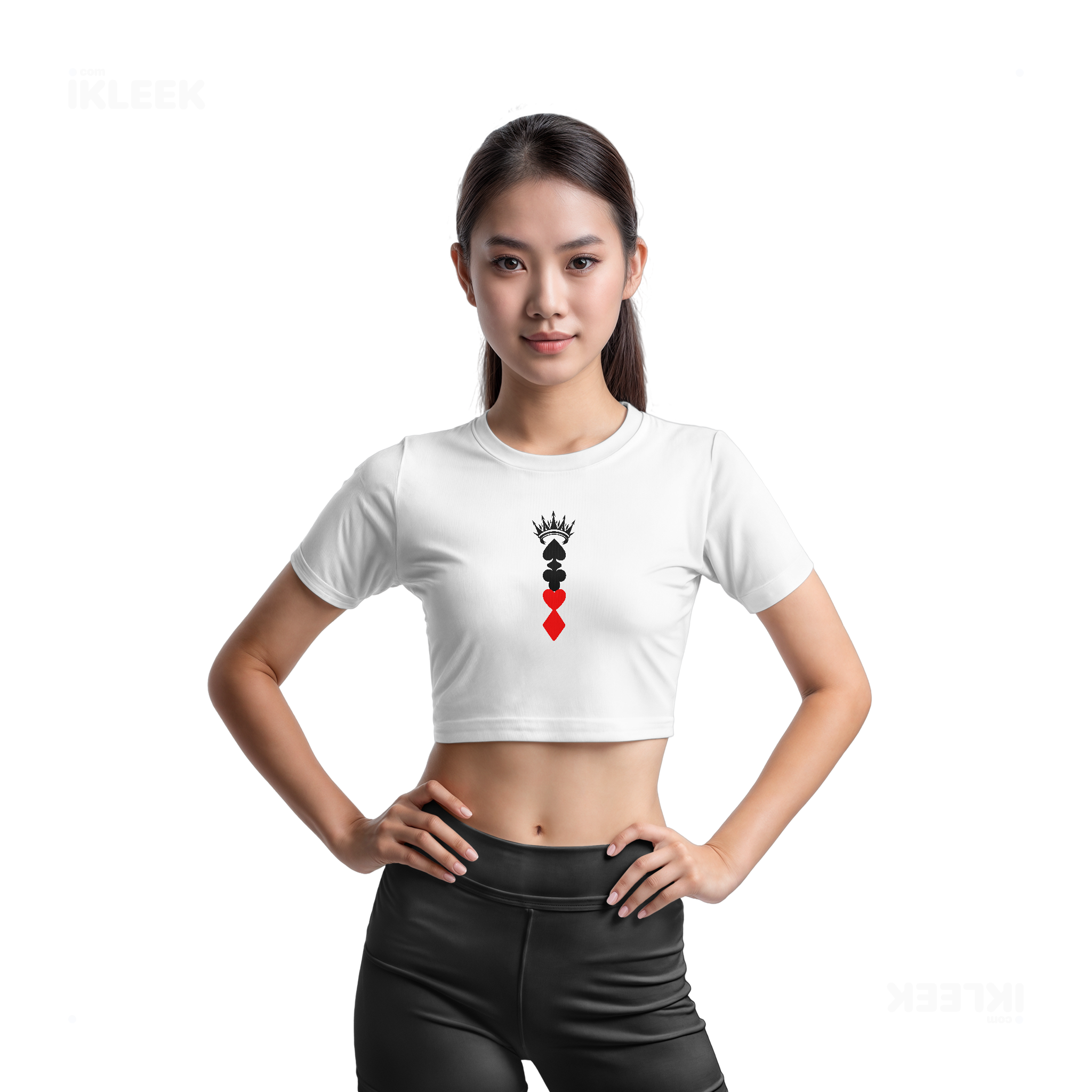 RoyalSuitStack Fitted Crop Top 03 White