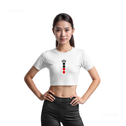 RoyalSuitStack Fitted Crop Top 03 White