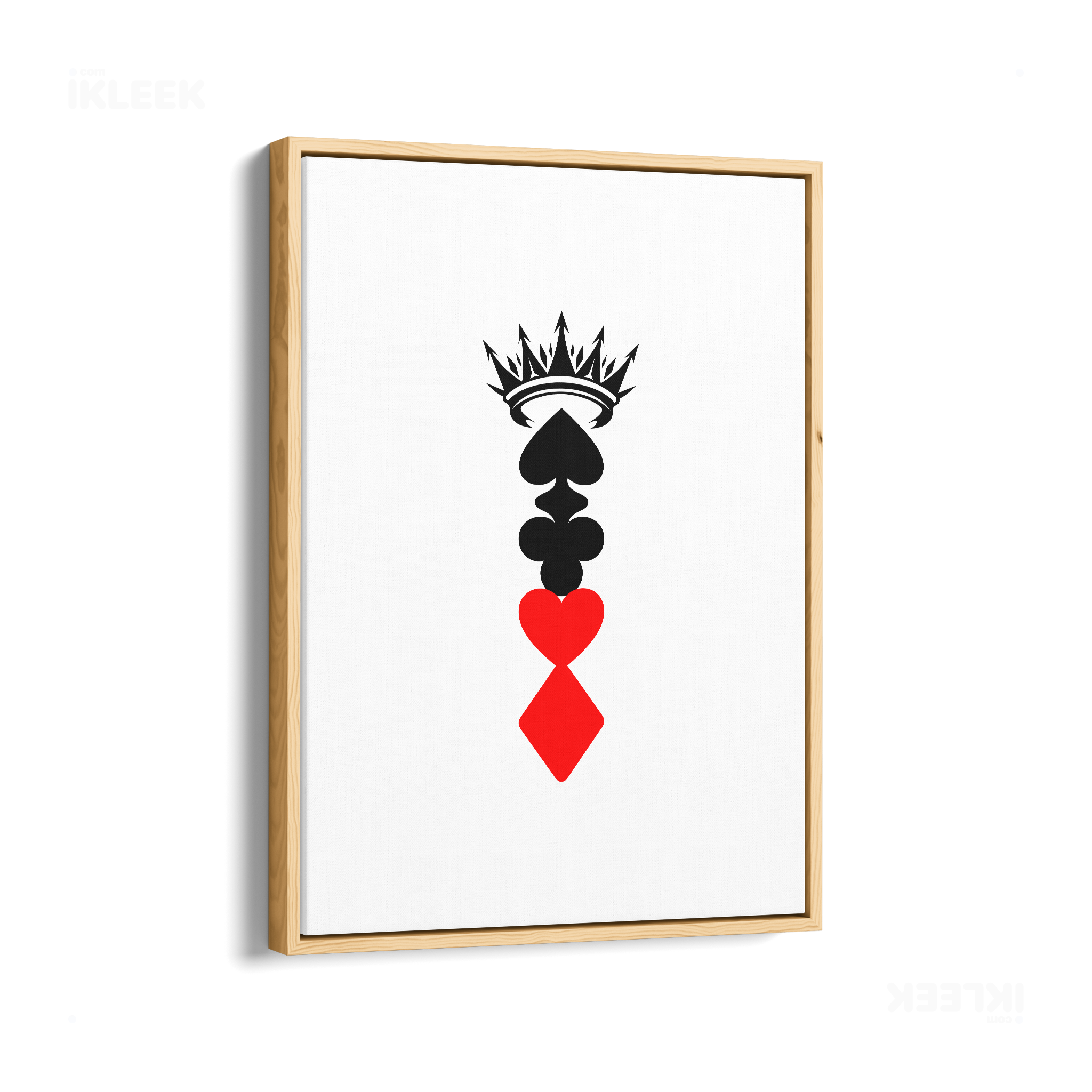 RoyalSuitStack Framed Canvas 01 Natural Wood