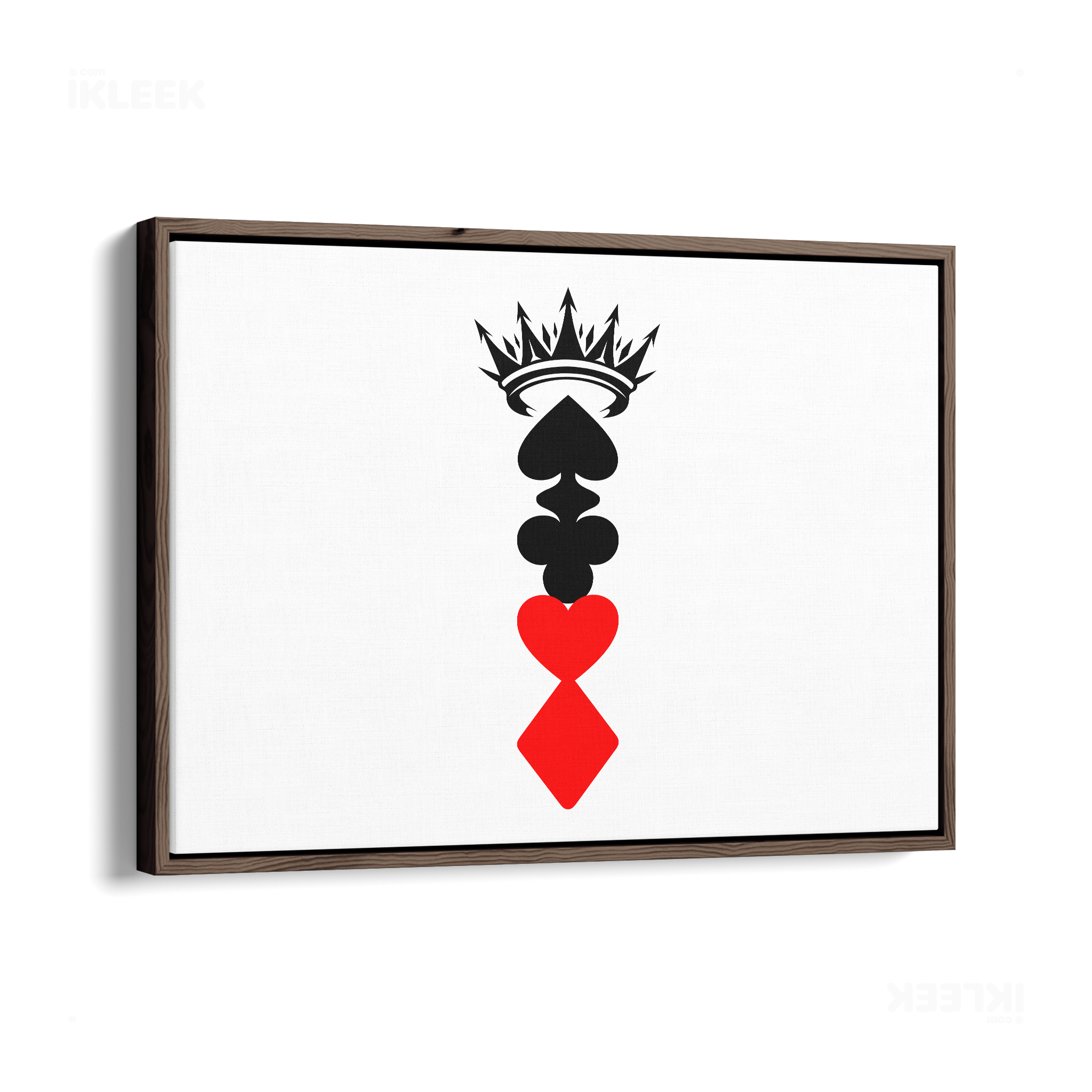 RoyalSuitStack Framed Canvas 03 Dark Wood