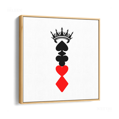 RoyalSuitStack Framed Canvas 04 Natural Wood