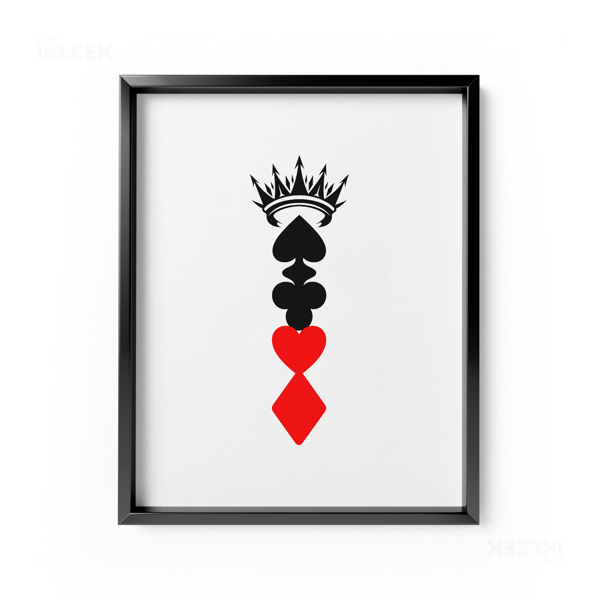 RoyalSuitStack Framed Poster 01 Black Aluminum