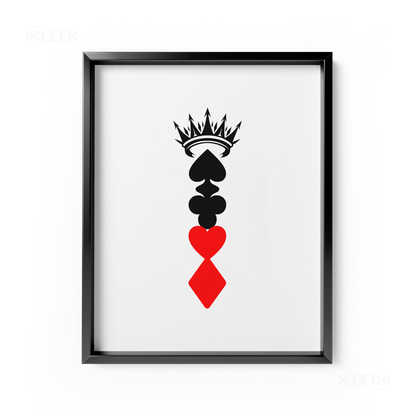 RoyalSuitStack Framed Poster 01 Black Aluminum