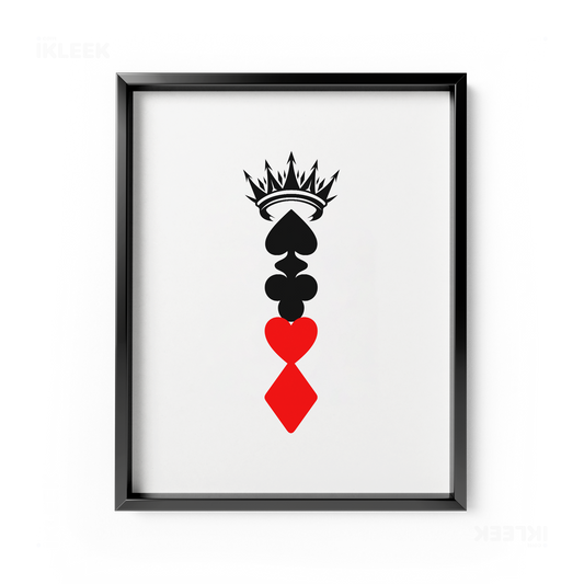 RoyalSuitStack Framed Poster 01 Black Aluminum
