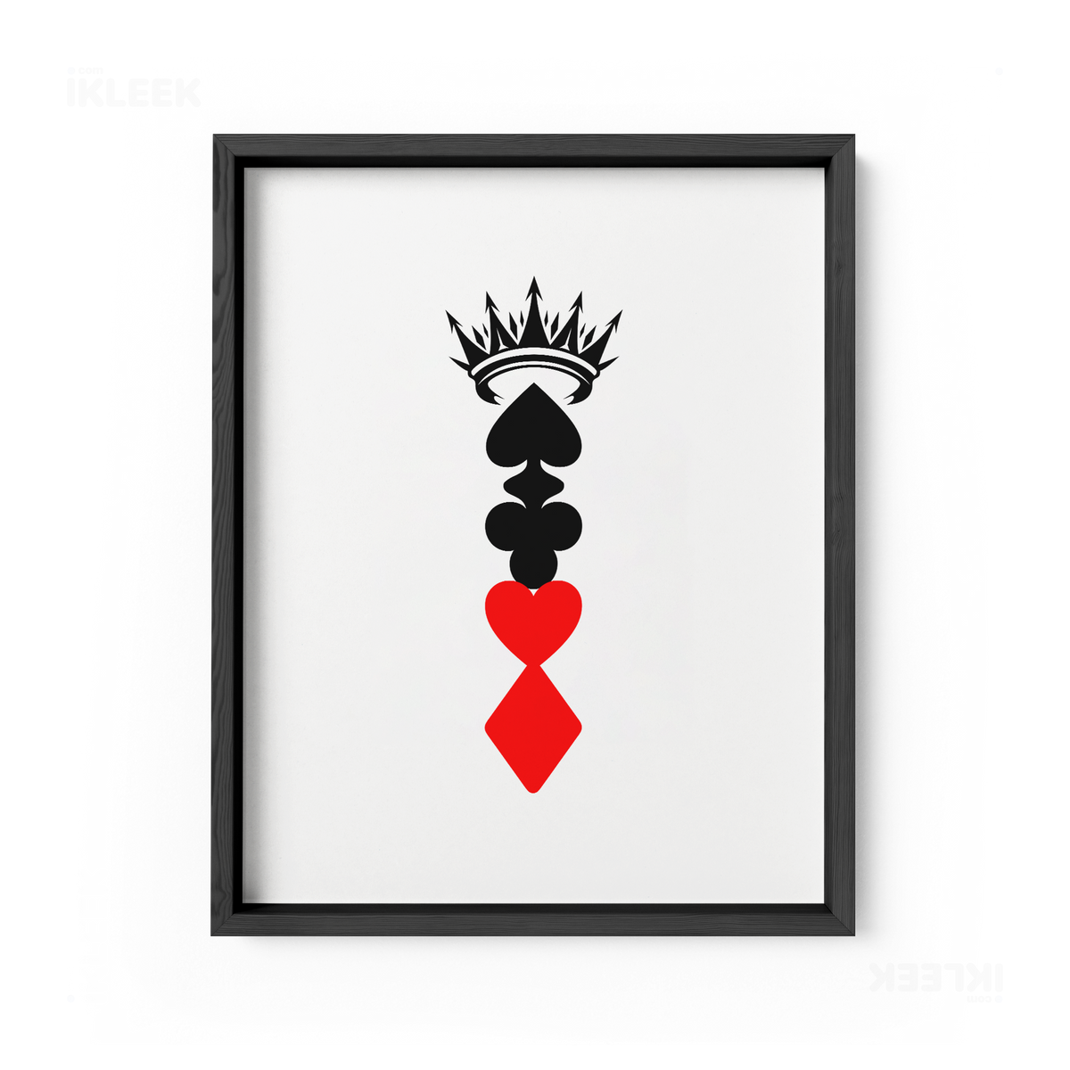 RoyalSuitStack Framed Poster 01 Black Wood