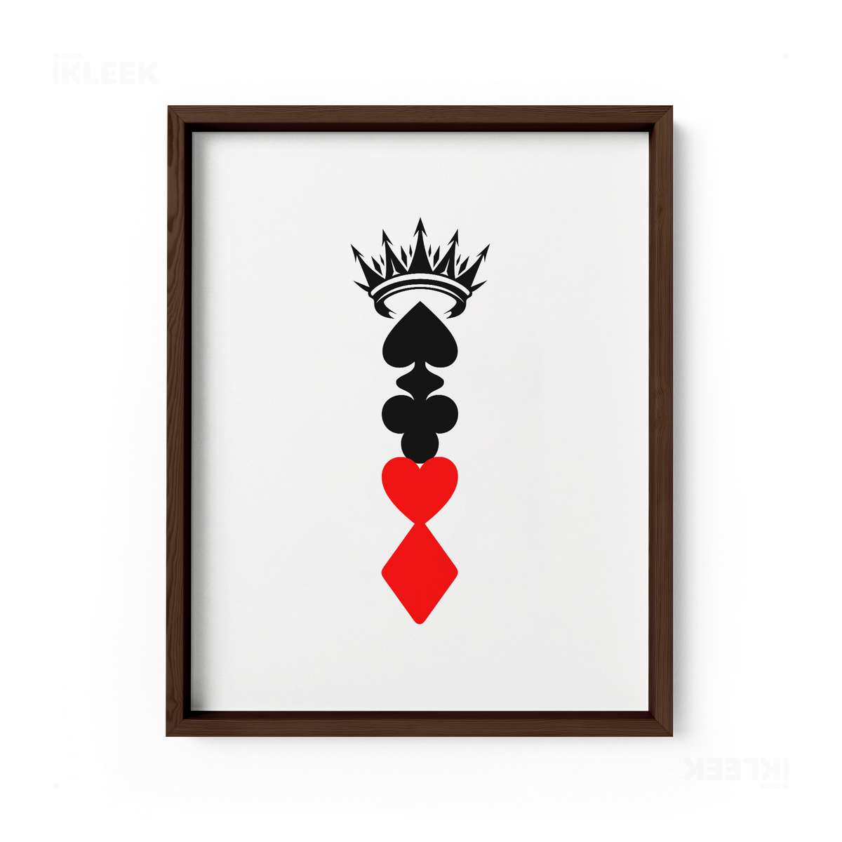 RoyalSuitStack Framed Poster 01 Dark Wood
