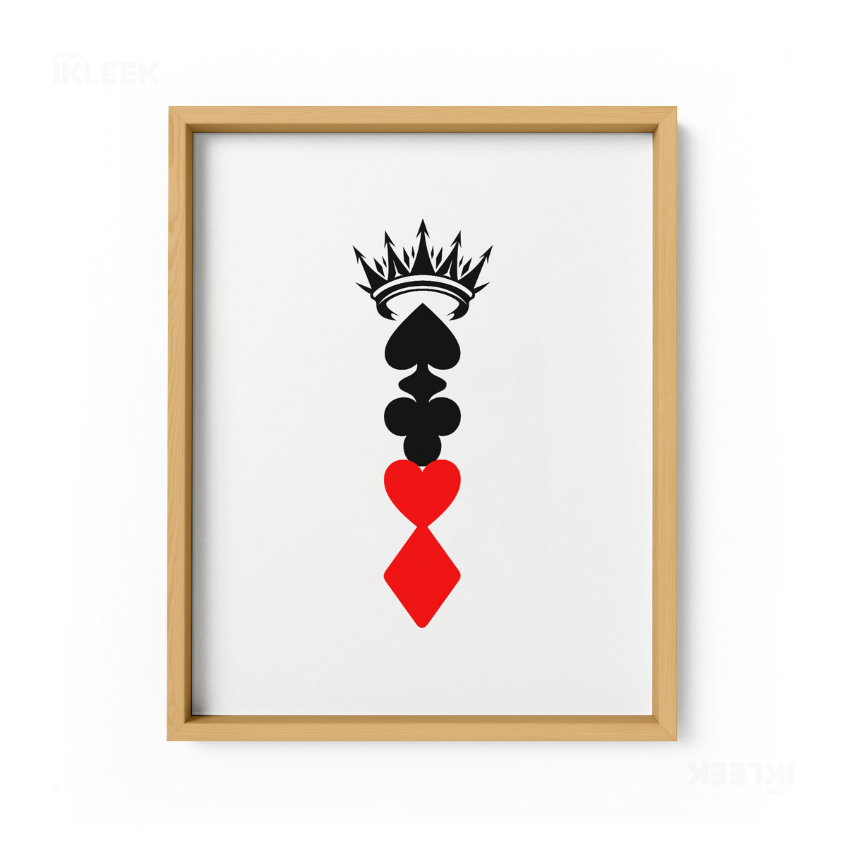 RoyalSuitStack Framed Poster 01 Natural Wood