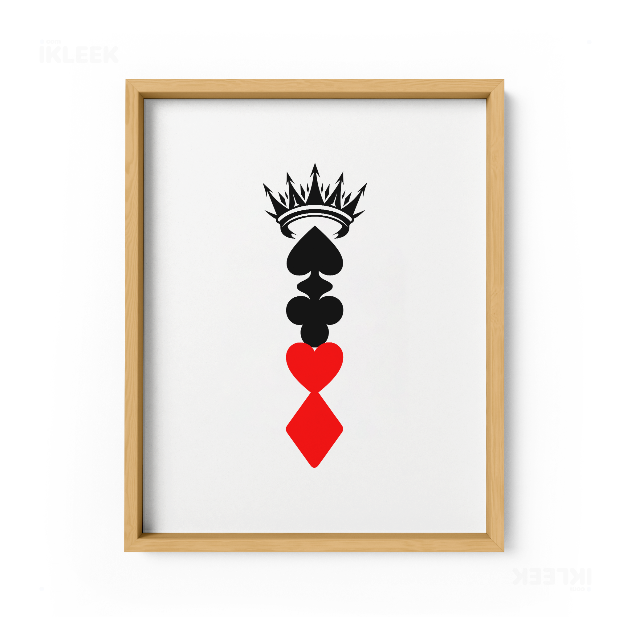RoyalSuitStack Framed Poster 01 Natural Wood