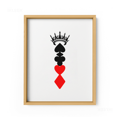 RoyalSuitStack Framed Poster 01 Natural Wood