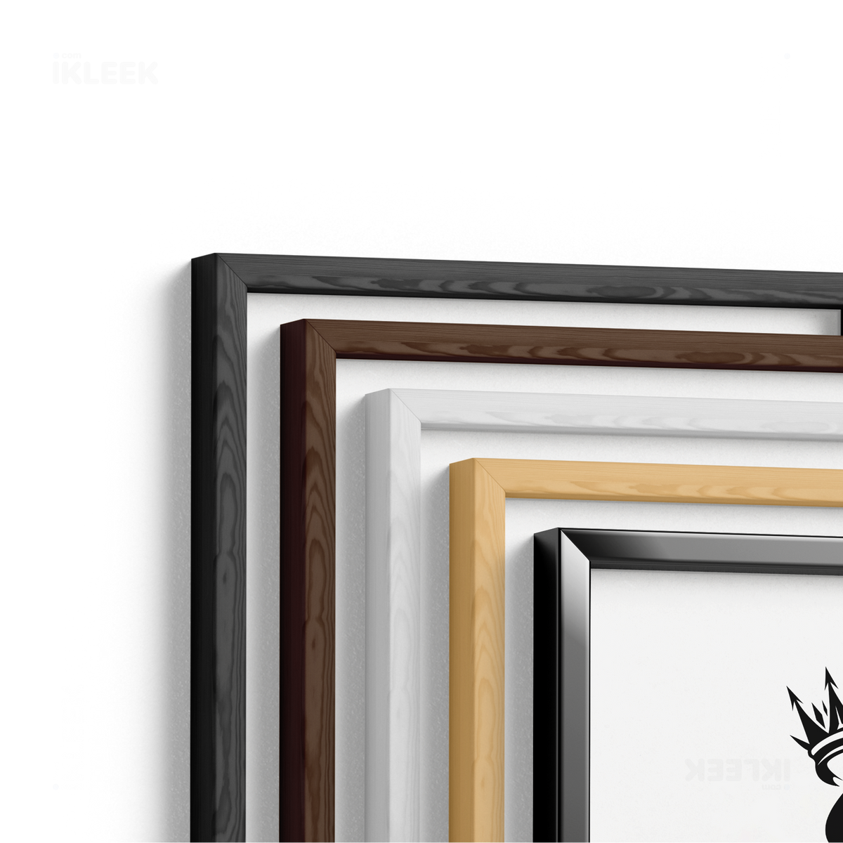 RoyalSuitStack Framed Poster 02 Natural Wood