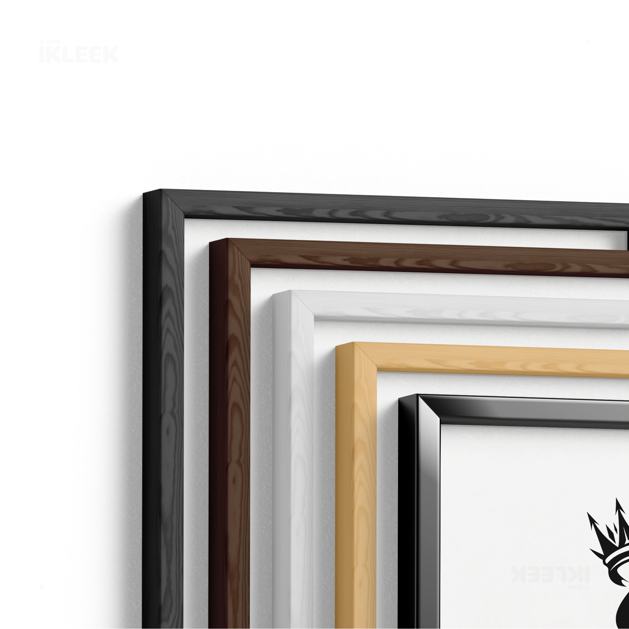RoyalSuitStack Framed Poster 02 White Wood