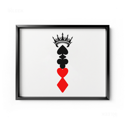 RoyalSuitStack Framed Poster 03 Black Aluminum