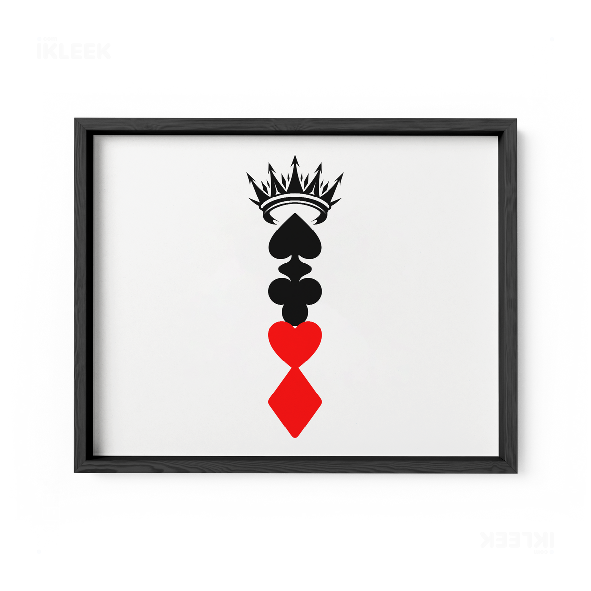 RoyalSuitStack Framed Poster 03 Black Wood