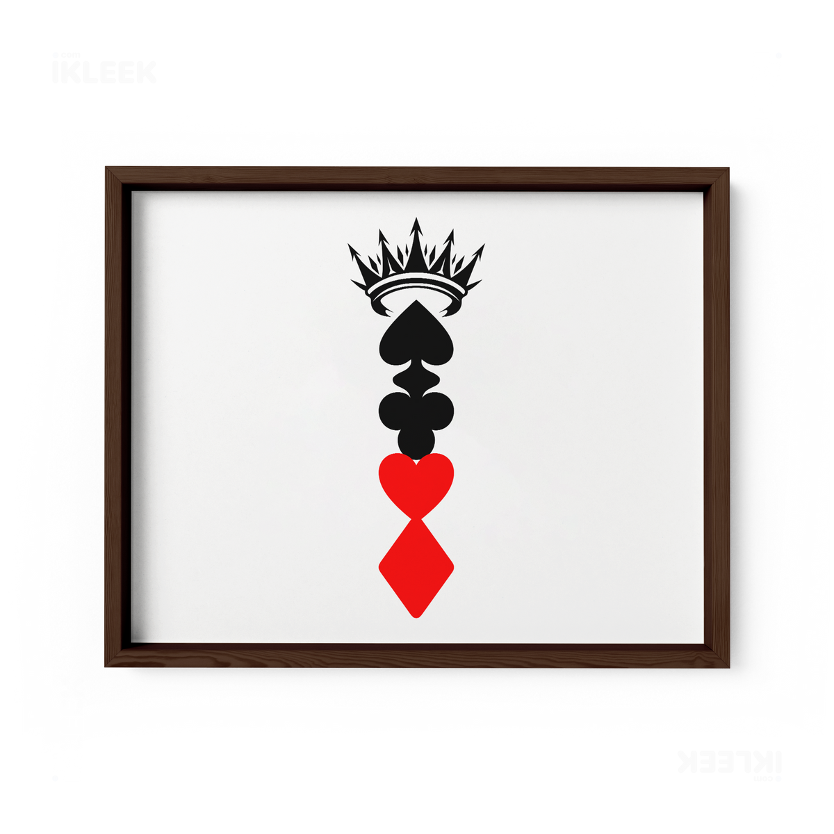 RoyalSuitStack Framed Poster 03 Dark Wood