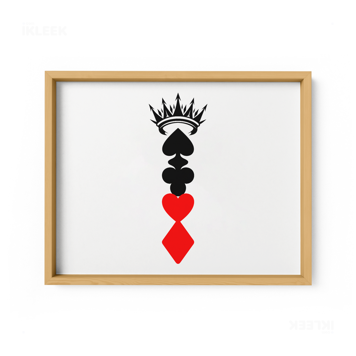 RoyalSuitStack Framed Poster 03 Natural Wood