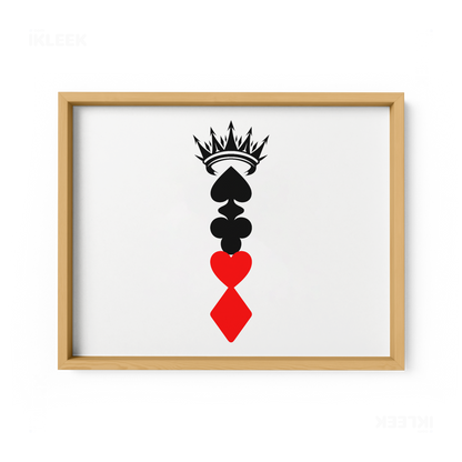 RoyalSuitStack Framed Poster 03 Natural Wood
