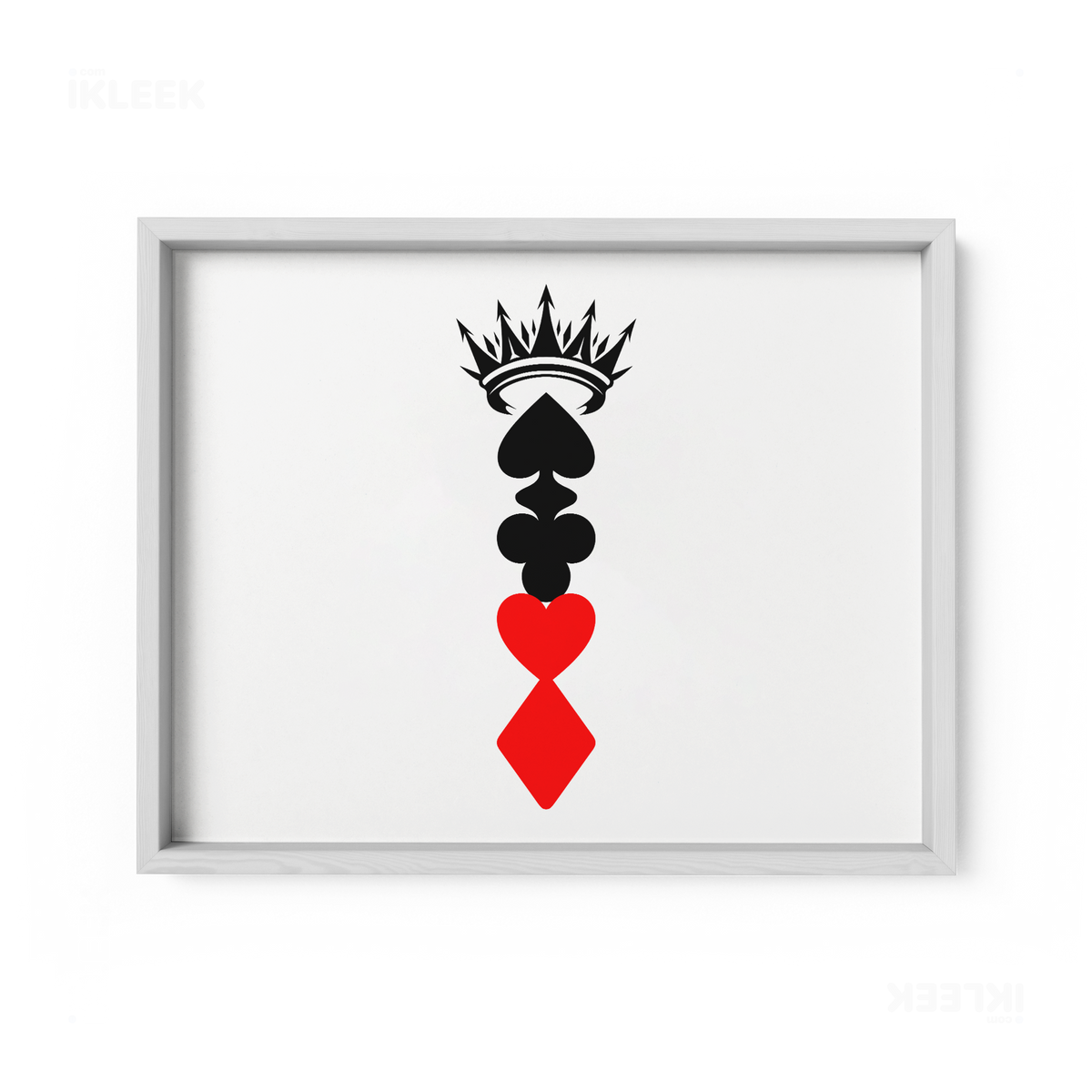 RoyalSuitStack Framed Poster 03 White Wood