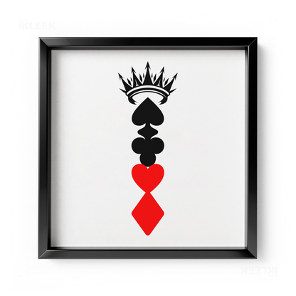 RoyalSuitStack Framed Poster 04 Black Aluminum
