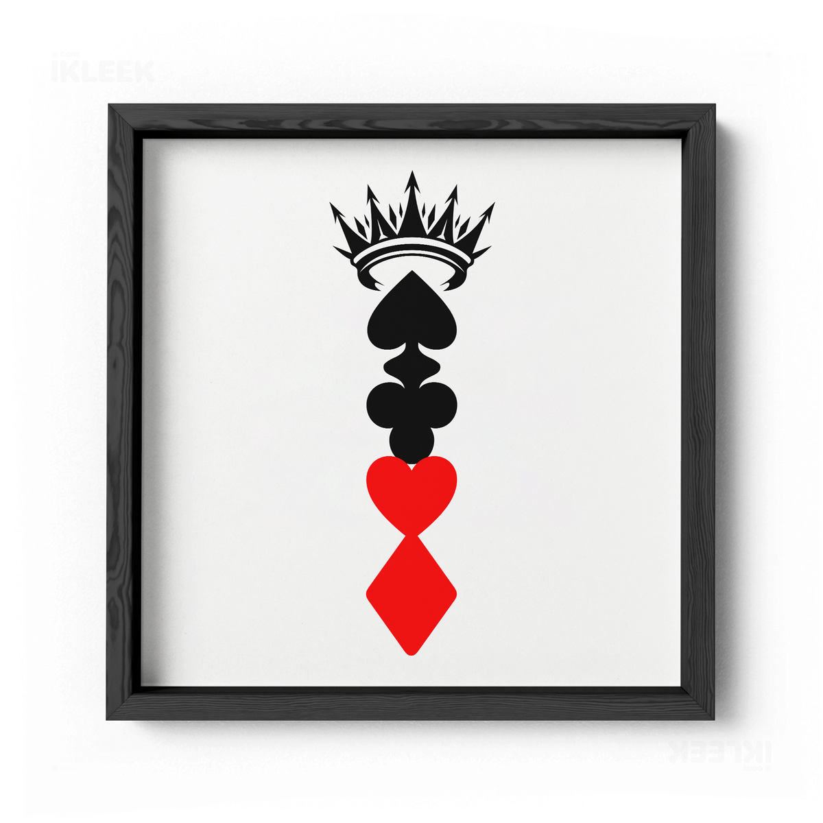 RoyalSuitStack Framed Poster 04 Black Wood
