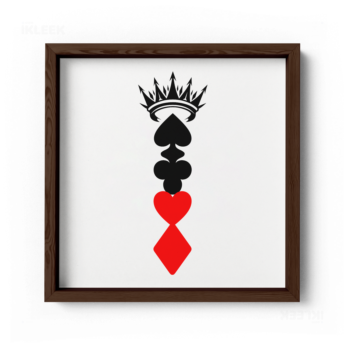 RoyalSuitStack Framed Poster 04 Dark Wood