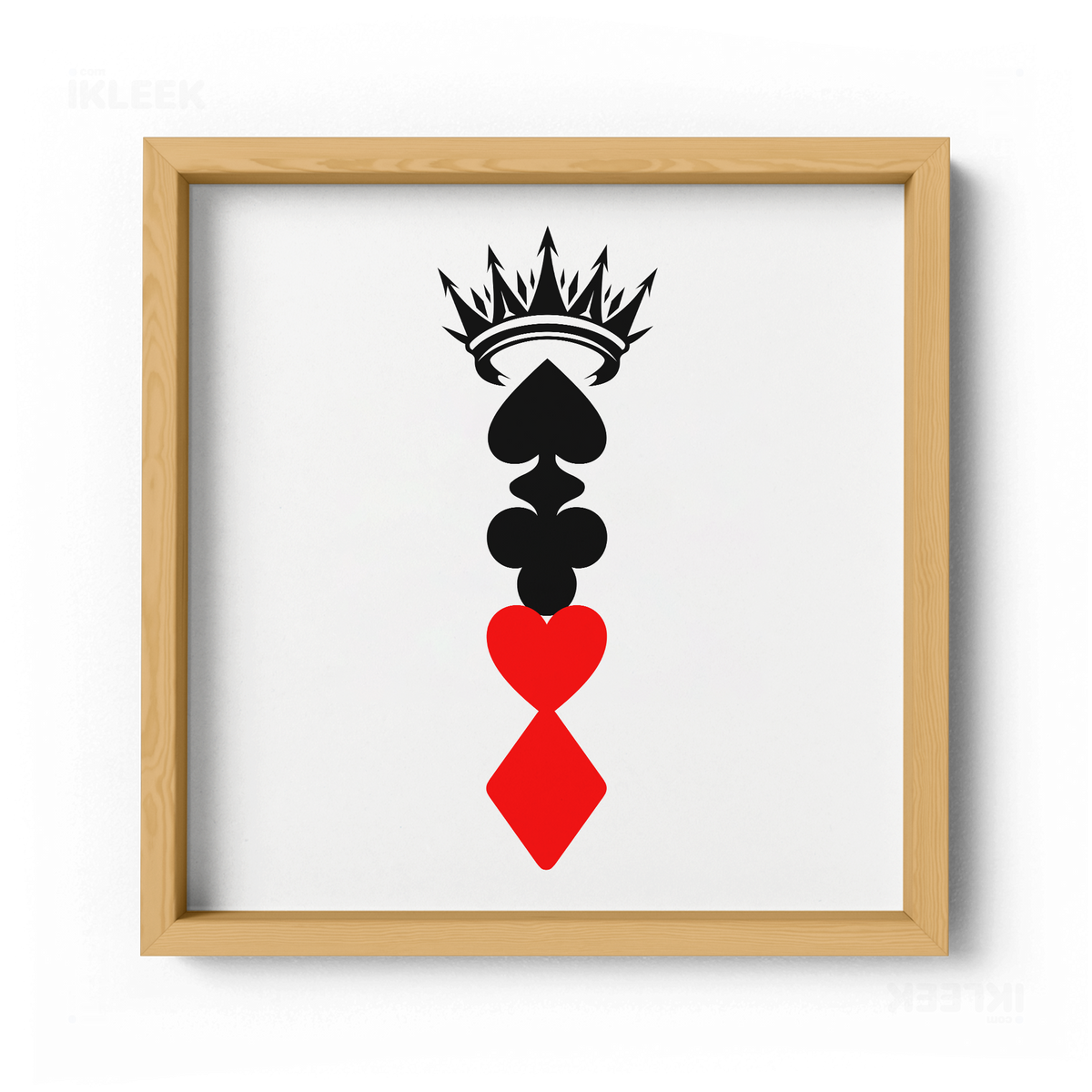 RoyalSuitStack Framed Poster 04 Natural Wood