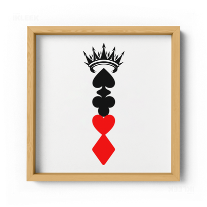 RoyalSuitStack Framed Poster 04 Natural Wood