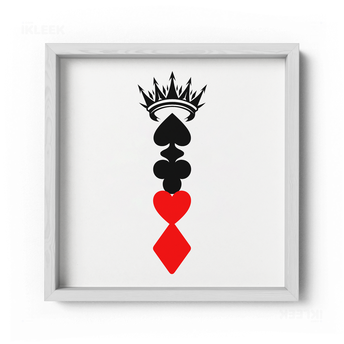 RoyalSuitStack Framed Poster 04 White Wood