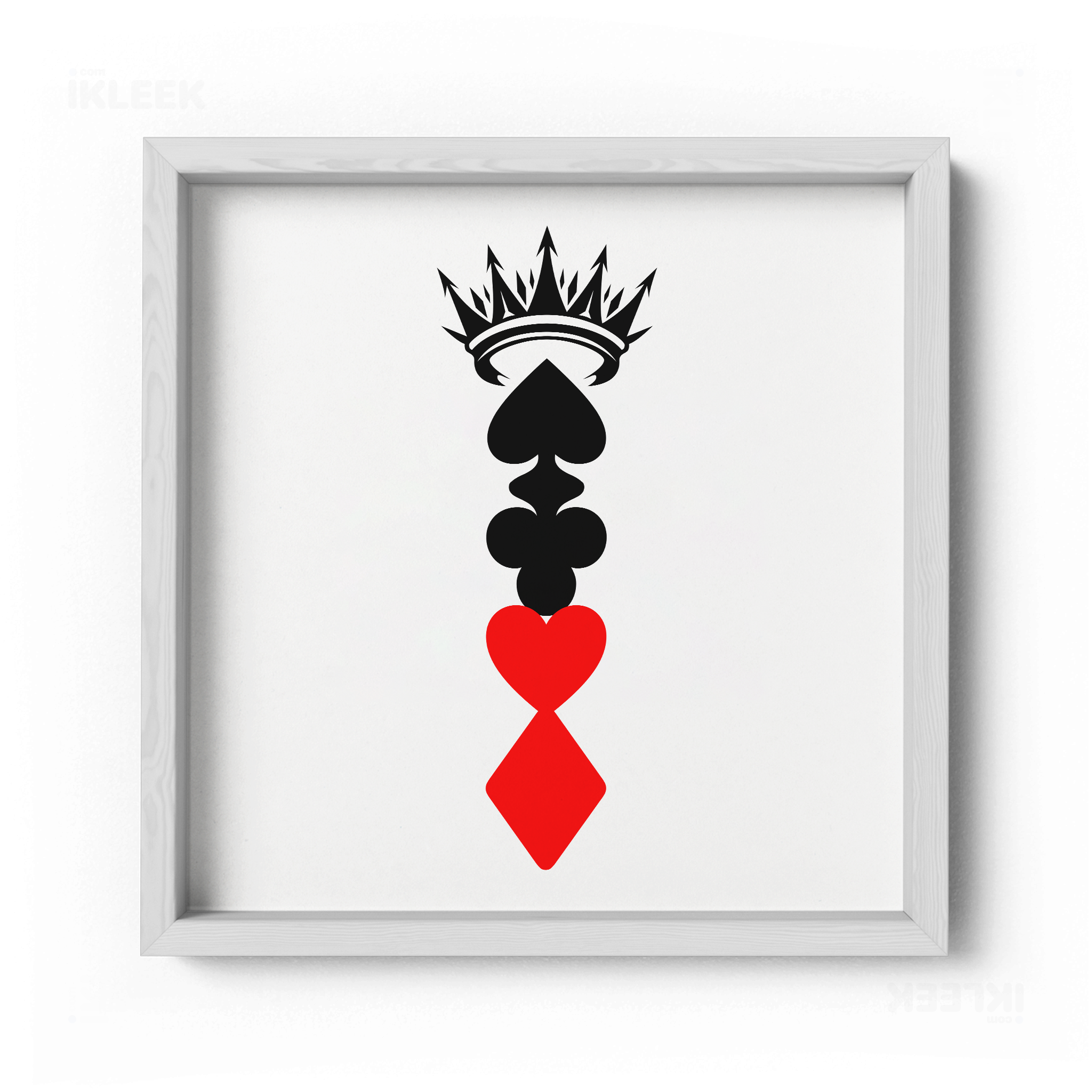 RoyalSuitStack Framed Poster 04 White Wood