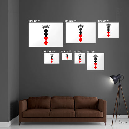 RoyalSuitStack Framed Poster 06 White Wood