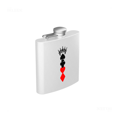 RoyalSuitStack Hip Flasks 03 White