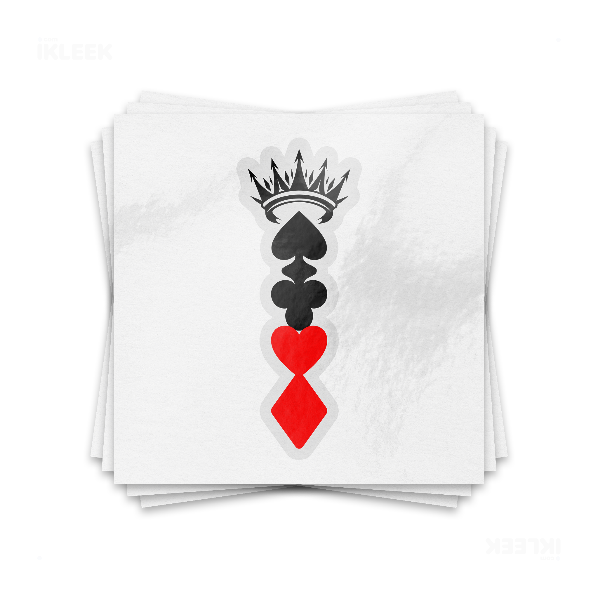 RoyalSuitStack Kiss Cut Sticker 01 Clear