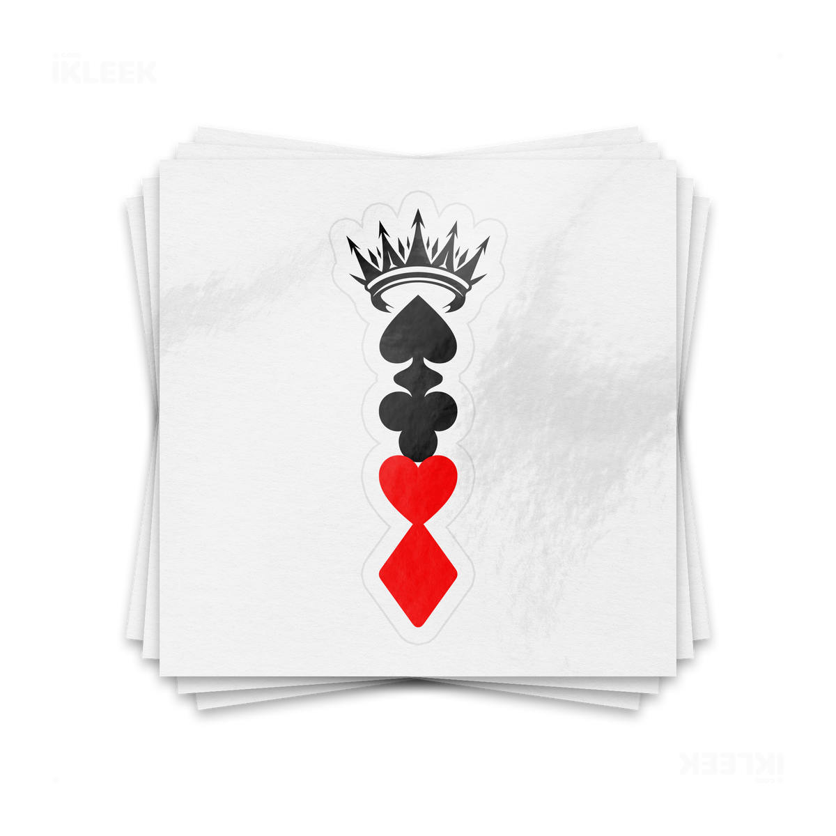 RoyalSuitStack Kiss Cut Sticker 01 White