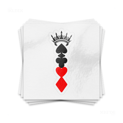 RoyalSuitStack Kiss Cut Sticker 01 White