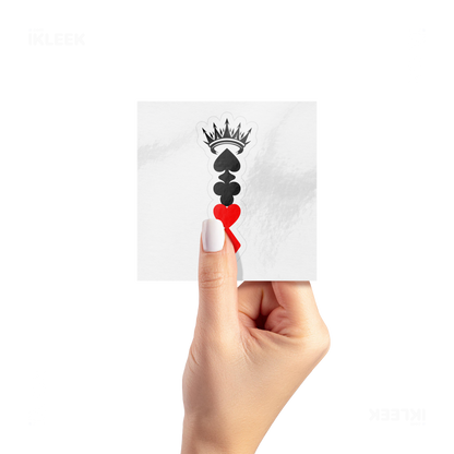 RoyalSuitStack Kiss Cut Sticker 02 White