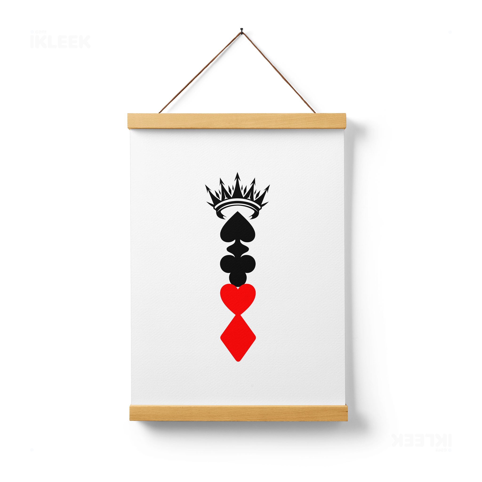 RoyalSuitStack Magnetic Hanger Poster 01 Natural Wood