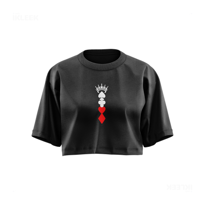 RoyalSuitStack Over Sized Crop Top 01 Faded Black